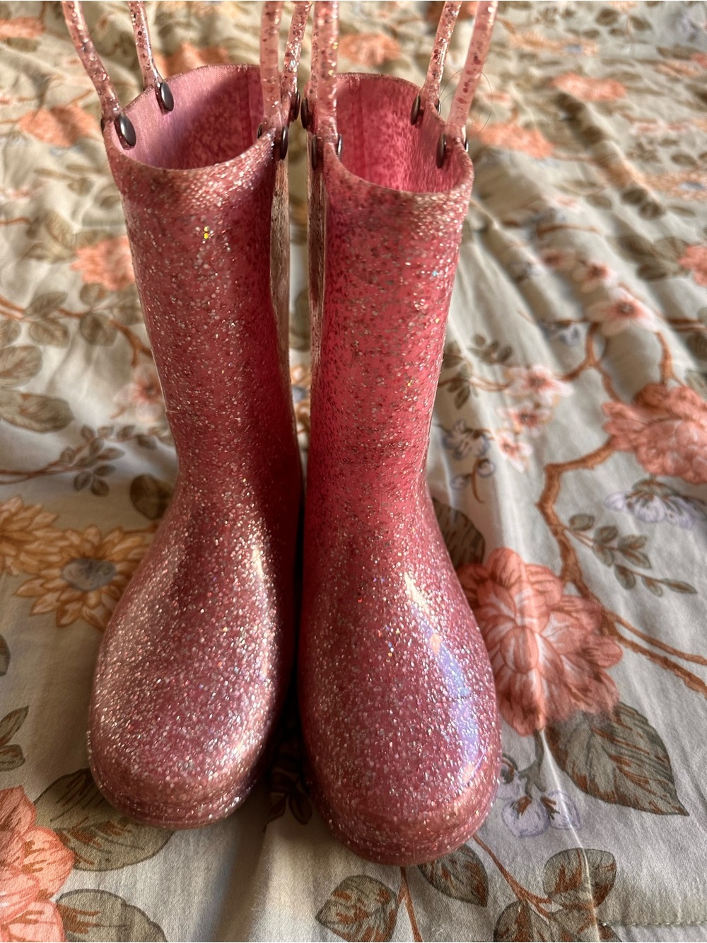 Western chief sparkly Glitter Rain Boots - Pink kids size 12 - Picture 3 of 10
